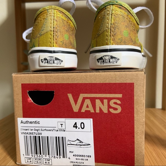 🌻SOLD🌻Yellow Vincent Van Gogh Sunflower Vans - Picture 2 of 6